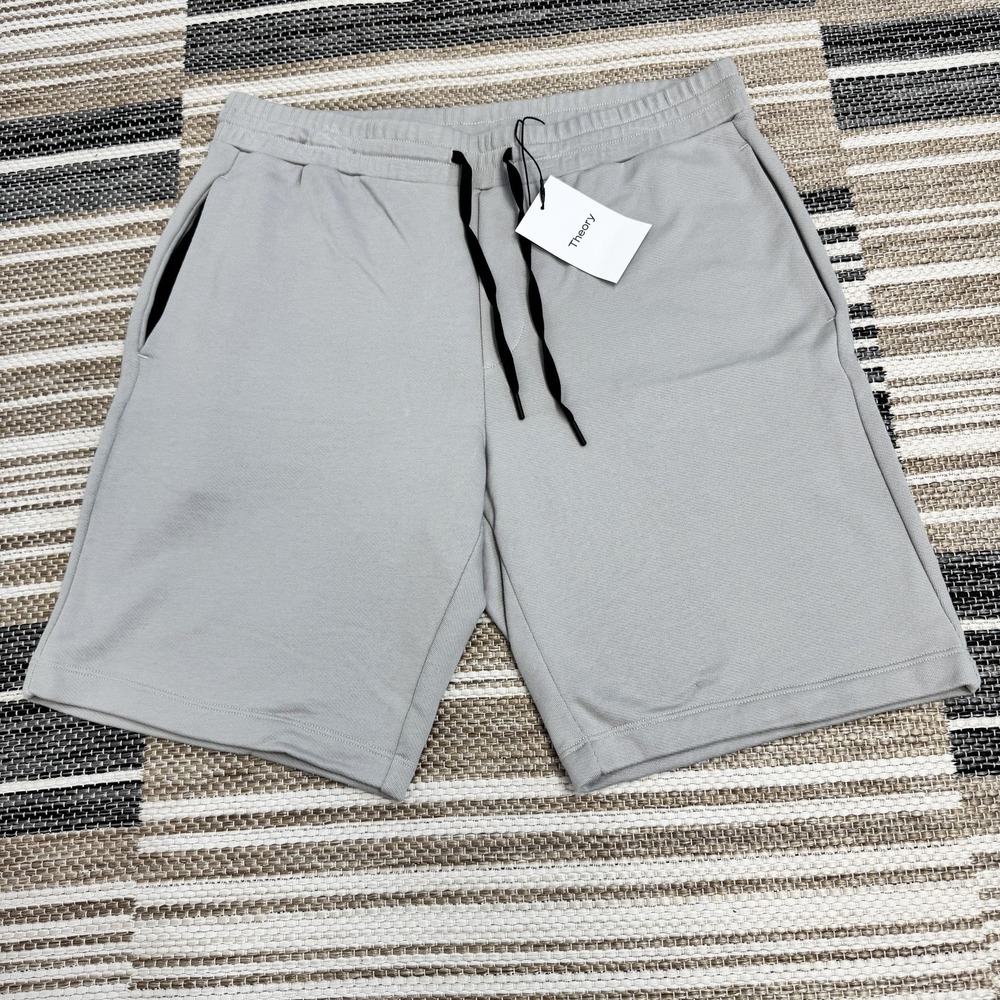 Theory Loft Short Comfort Terry‎ Sweat Shorts Mens XL Gray Drawstring Lounge